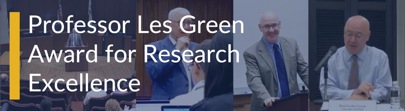 Professor Les Green Award in the Faculty of Law image